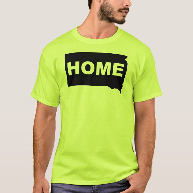 T-shirt för South Dakota - Hem bort från statliga  (Framsida)