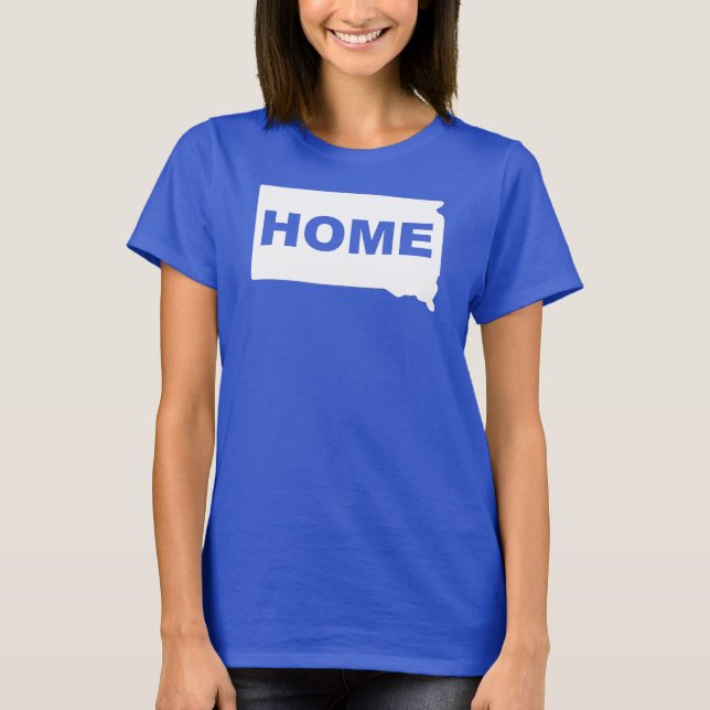 T-shirt för South Dakota Hemifrån Delstaten (Framsida)