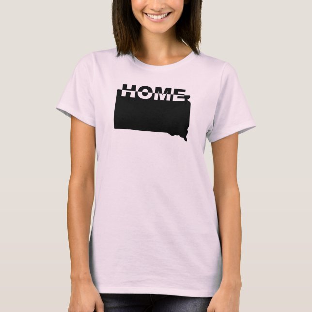 T-shirt för South Dakota Hemifrån Stat (Framsida)
