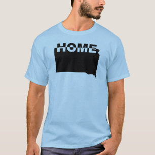 T-shirt för South Dakota hemma långt ifrån staten