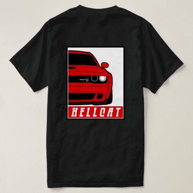 T-shirt för SRT DODGE HELLCAT (Design baksida)