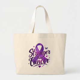 T-shirt för starkare än cancer | T-Shirt för medve Jumbo Tygkasse