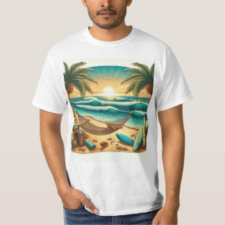 t-shirt för strandtema