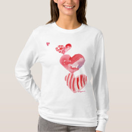 T-shirt/för torn för 4 valentinhjärtor dräkt t-shirt