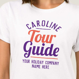 T-Shirt för Turistguide - Tryckt på Båda Sidor