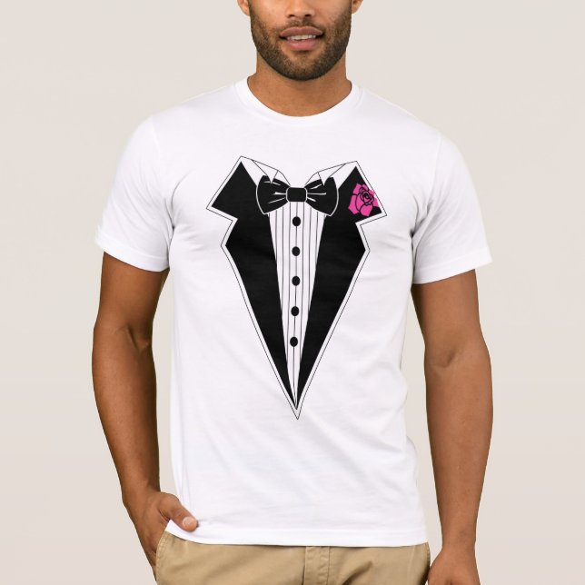 t-shirt för tuxedo (Framsida)