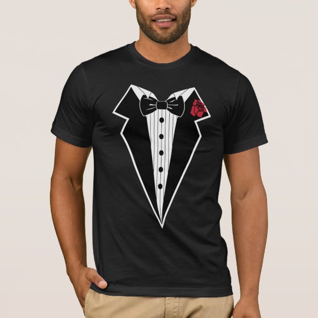 t-shirt för tuxedo (Framsida)
