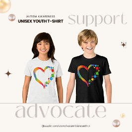 T-shirt för ungdomar med information om autism