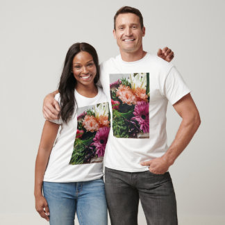 T-shirt för unisex blomstergrafikt-shirt