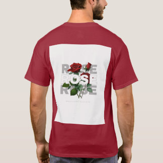 T-shirt för unisex röda rosor blomster grafisk