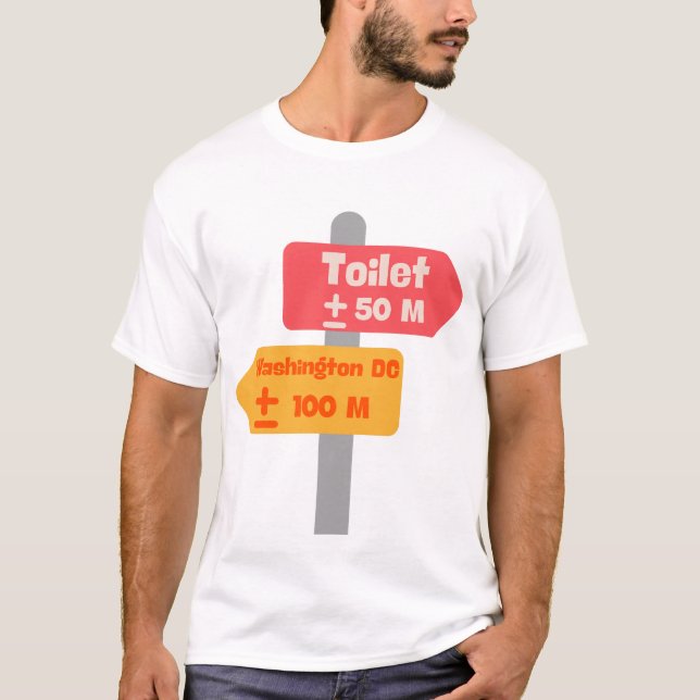 t-shirt för vägskylt-funy (Framsida)