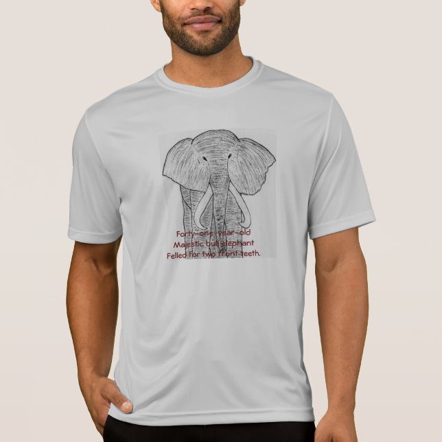 T-shirt för varning om utrotningshotade elefanter (Framsida)