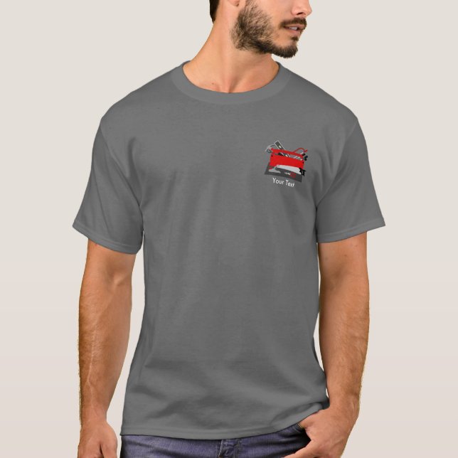 T-shirt för verktyg-lådans utformning (Framsida)