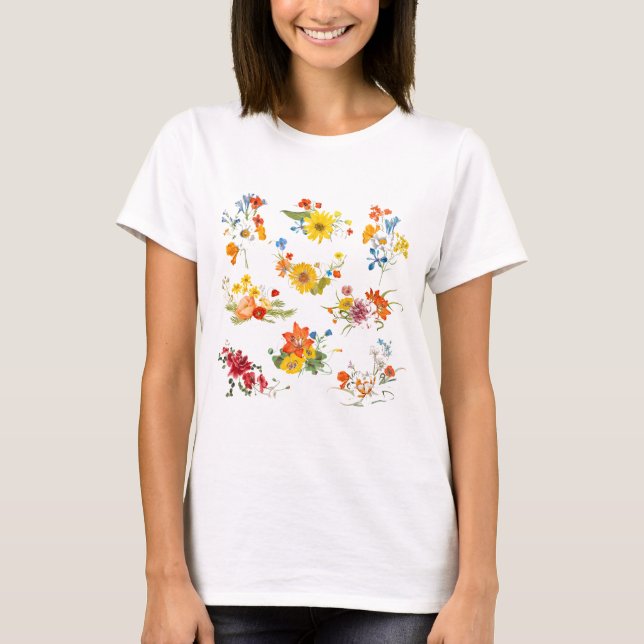 T-shirt för vild blomma (Framsida)