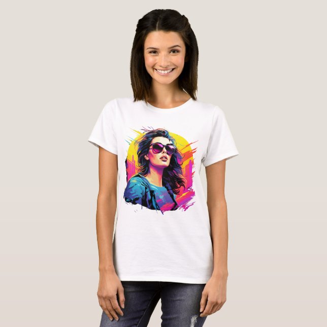 t shirt for women "Neon Dream" (Hel framsida)