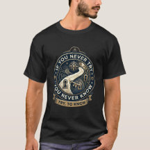 T-Shirt Försök att Veta: Vintage Guldmärke Design