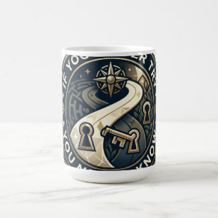 T-Shirt Försök att Veta: Vintage Guldmärke Design Kaffemugg