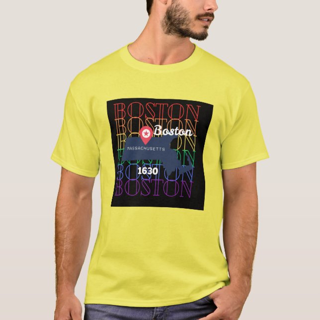 T-shirt från Boston, Massachusetts  (Framsida)