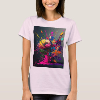 T-Shirt från Watercolor Paint Design Girl