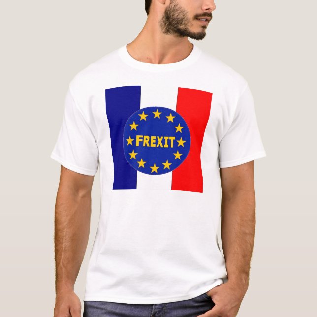 T-Shirt Fransk Flagga EU Frexit (Framsida)