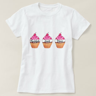 T-shirt-frukost, lunch, middag t shirt