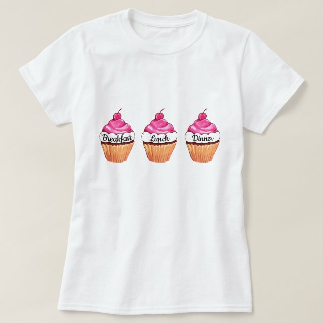 T-shirt-frukost, lunch, middag t shirt (Design framsida)