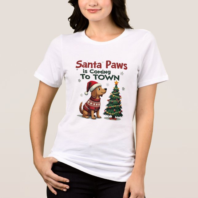 T-shirt Funny Christmas Dog  (Framsida)