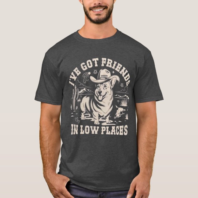 T-Shirt – Funny Dog Lover CORGI (Framsida)