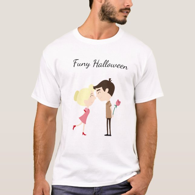 T-shirt funy Halloween för manar (Framsida)