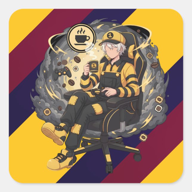 T-Shirt Fyrkantigt Klistermärke (Framsida)