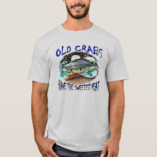 T-shirt 'Gamla krabbor har den sötaste köttet' (Framsida)