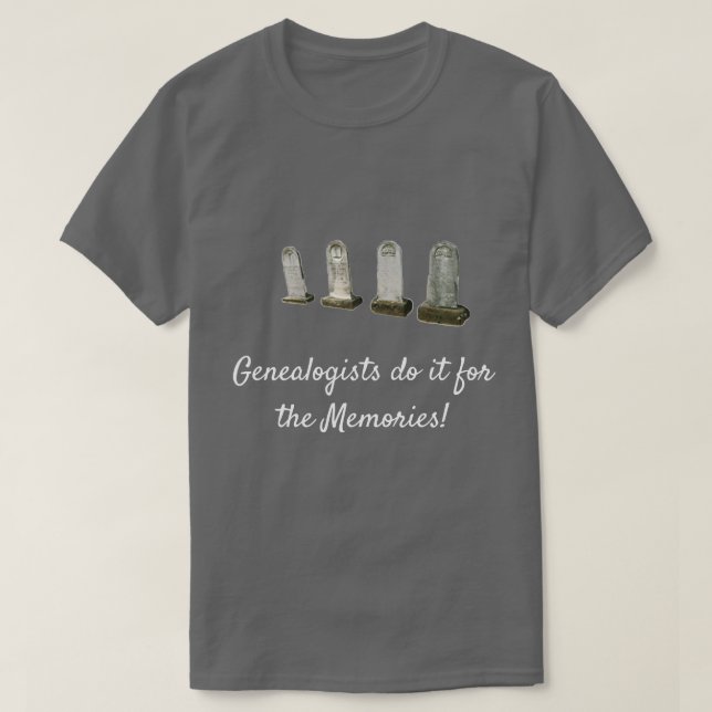 T-Shirt - Genealogister gör det för Memorialerna (Design framsida)