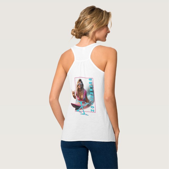 T-Shirt Generation X Florida Surfer Girl Linne Med Racerback (Hel baksida)