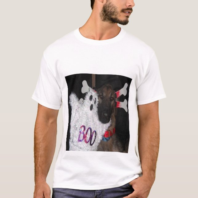 T-Shirt German Shepherd Halloween Boo (Framsida)