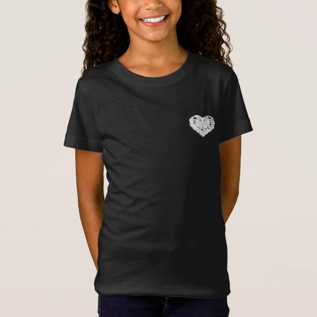 T-Shirt Girls hjärt-stil-design (Framsida)