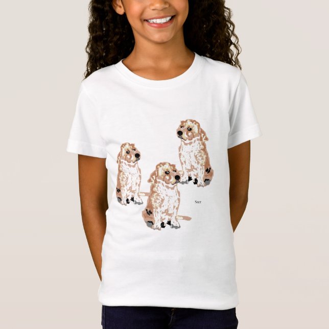 T-Shirt : Girls Labrador Retriever (Framsida)