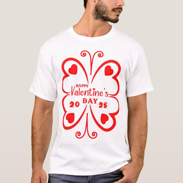T-shirt Glad Alla hjärtans dag Butterfly 2025 (Framsida)