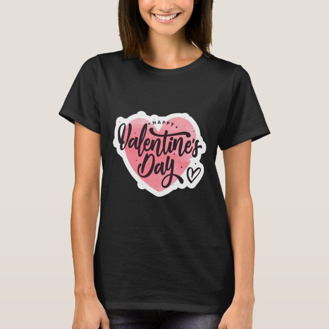 t-shirt glad valentins dag (Framsida)
