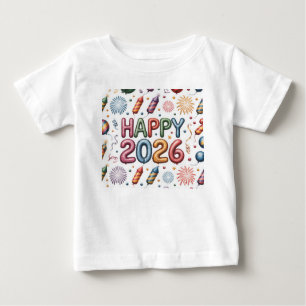 T-Shirt-Glücklich nytt år 2026 Matchande familj T Shirt