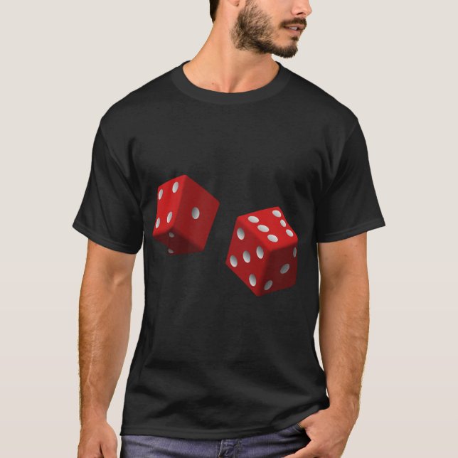 T-Shirt-grafik med dice-foto T Shirt (Framsida)