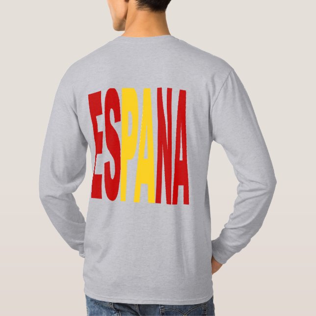 T-shirt gris dos  manches longues  ESPANA (Baksida)