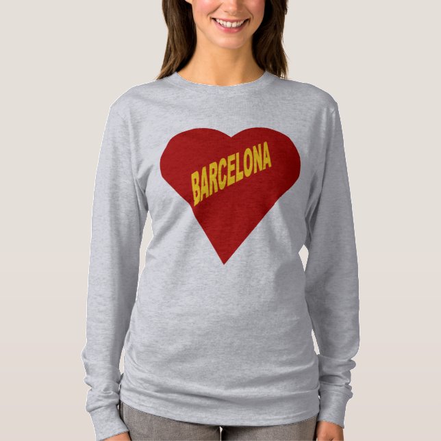 T-shirt gris femme  BARCELONA (Framsida)