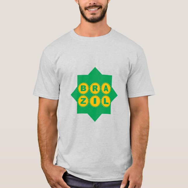 T-shirt gris homme  DESIGN  BRAZIL (Framsida)