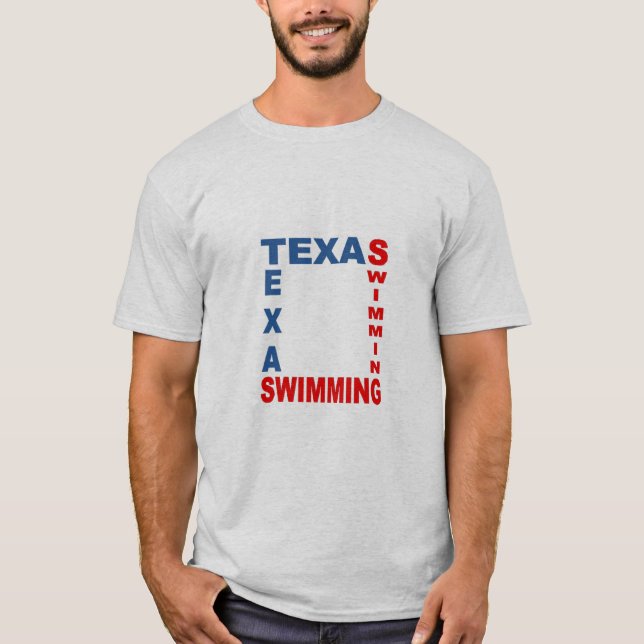 T-shirt gris homme TEXAS PISCINE (Framsida)