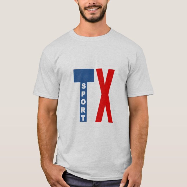 T-shirt gris homme TEXAS SPORT (Framsida)
