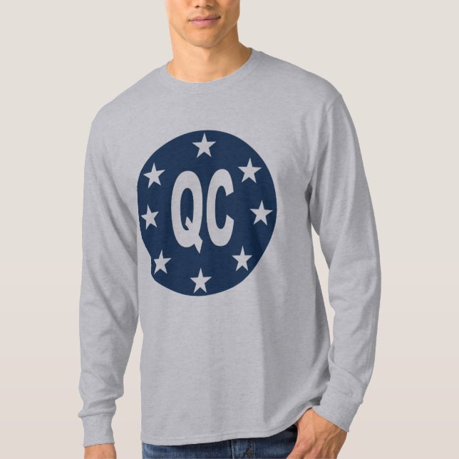 T-shirt  gris manches longues  DESIGN QUEBEC (Framsida)