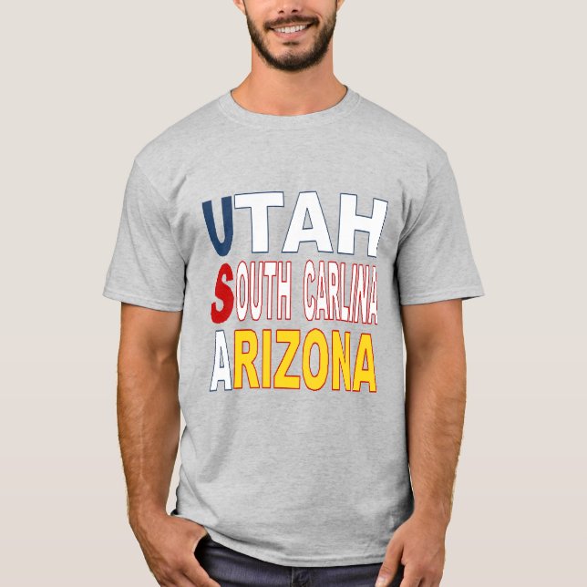 T-shirt gris pour homme DESIGN USA (Framsida)