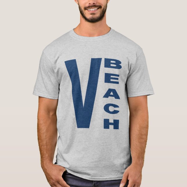 T-shirt gris pour homme VIRGINIA BEACH (Framsida)