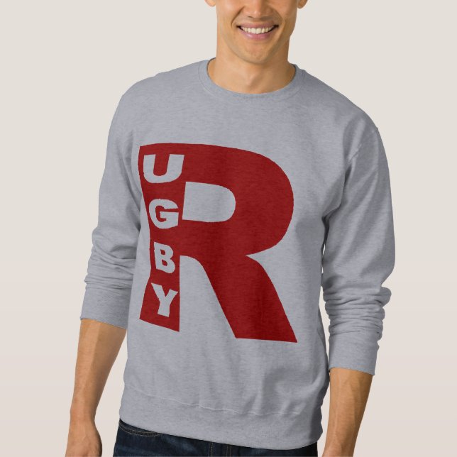 T-shirt gris  pour Hommes RUGBY Lång Ärmad Tröja (Framsida)