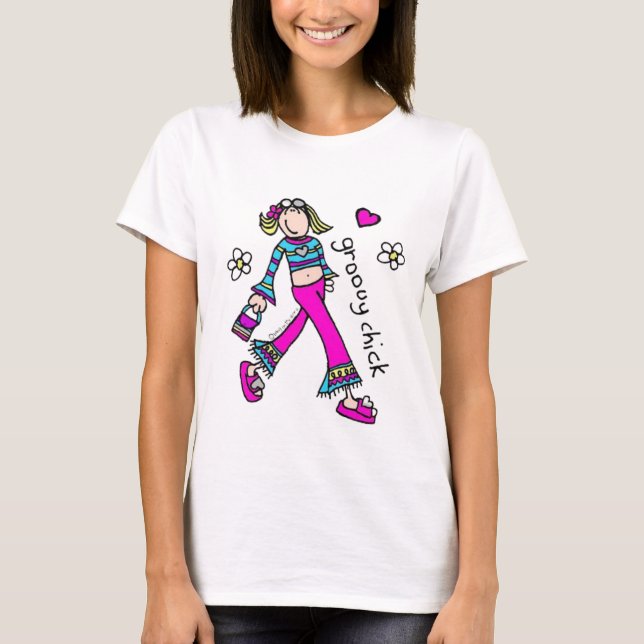 t-shirt groovy chick Available now (Framsida)